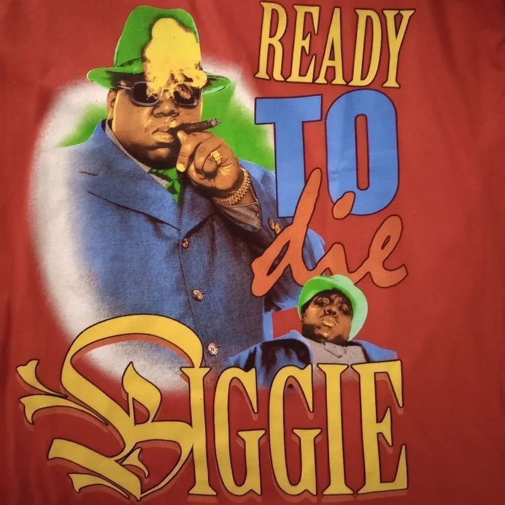 🆕👕The Notorious B.I.G. Red Biggie Ready to Die Graphic T-shirt